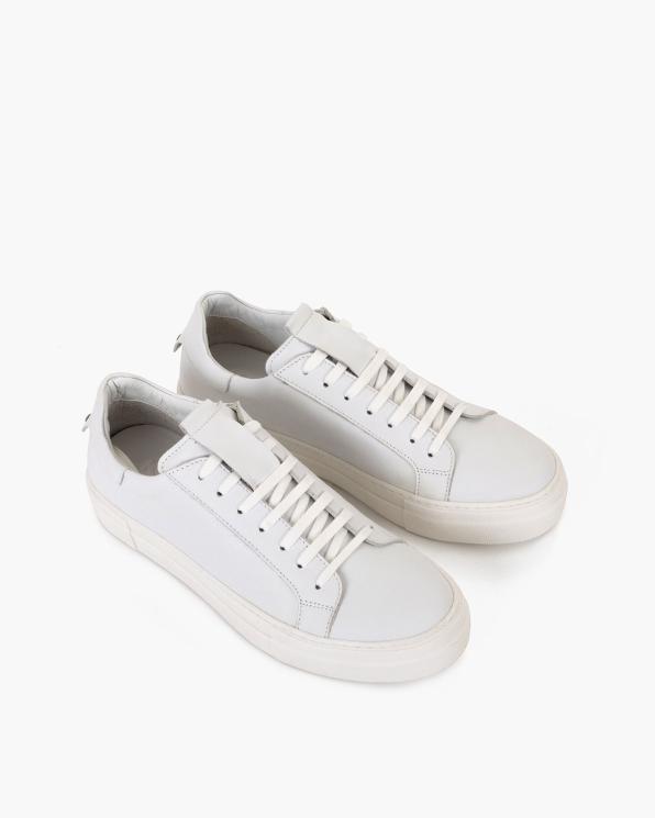Białe adidasy damskie ze skóry naturalnej 102-253-BIAŁY