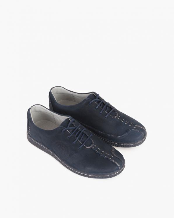 Granatowe półbuty męskie nubukowe 071 478-J BLUE
