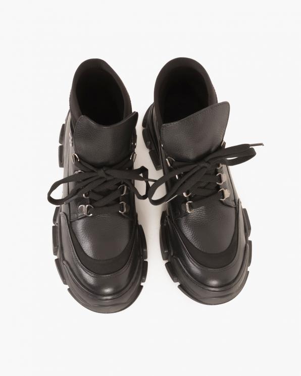 Czarne sneakersy skórzane 079 8169-CZARNY