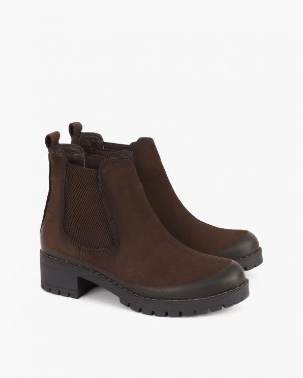 Brązowe botki nubukowe 089-2681-BR-NUBU